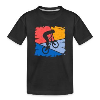 BMX Rider Stunts Bike Tricks BMX - Kids' Premium Organic T-Shirt - black - Front