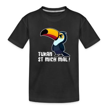 TUKAN VOGEL AMERIKA SAFARI BÖSE LAUNE ABNEIGUNG - Kinder Premium Bio T-Shirt - Schwarz - Vorne