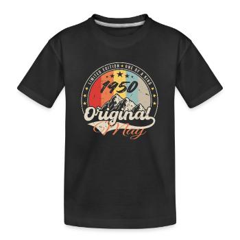 May 1950 | Vintage 1950 Anniversary | May 1950 - Kids' Premium Organic T-Shirt - black - Front
