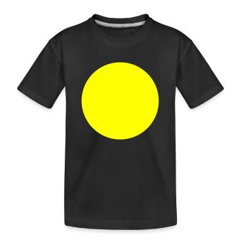 Kreis gelb - Kinder Premium Bio T-Shirt - Schwarz - Vorne
