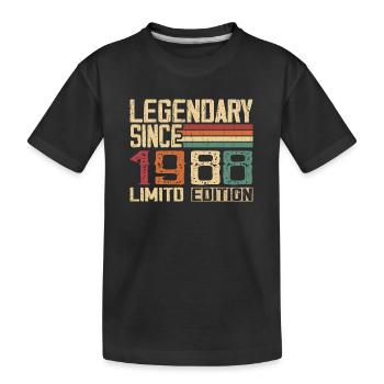 Original 1988 Jahrgang 1988 Geburtstagsgeschenk - Kinder Premium Bio T-Shirt - Schwarz - Vorne