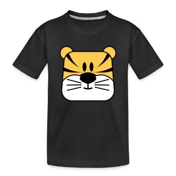 comic tiger - Kinder Premium Bio T-Shirt - Schwarz - Vorne