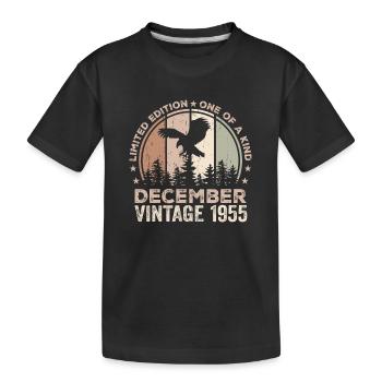 Incomparable since December 1955 69 Anniversary - Kids' Premium Organic T-Shirt - black - Front