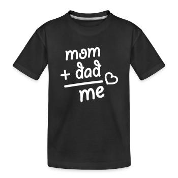 Baby Mom Dad me - Kids' Premium Organic T-Shirt - black - Front