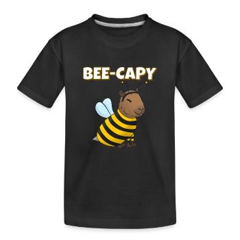 Capybara Bee Costume - Kids' Premium Organic T-Shirt - black - Front