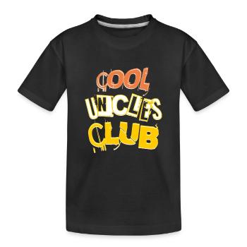 Cooler Onkel Club Bald Onkel Lustiger Spruch - Kinder Premium Bio T-Shirt - Schwarz - Vorne