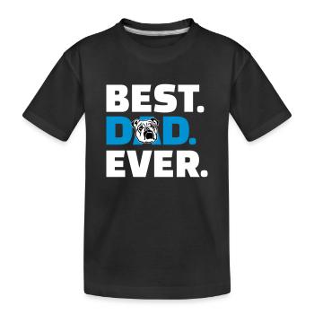 Englische Bulldogge - Kinder Premium Bio T-Shirt - Schwarz - Vorne