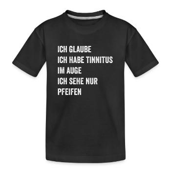 Auge-Pfeifen-Witz - Kinder Premium Bio T-Shirt - Schwarz - Vorne