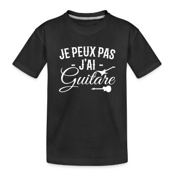 Ich kann keine Gitarre haben - Kinder Premium Bio T-Shirt - Schwarz - Vorne