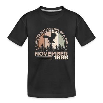 Incomparable since November 1966 58 Anniversary - Kids' Premium Organic T-Shirt - black - Front