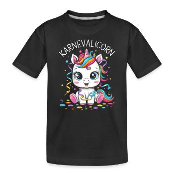 Unicorn Costume Carnival Confetti Streamers - Kids' Premium Organic T-Shirt - black - Front