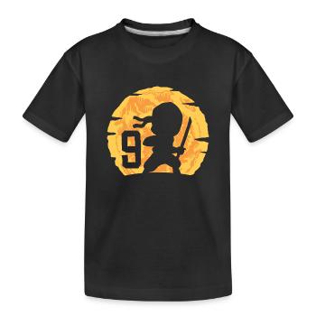 9th Birthday Boy 9 years old Ninja - Kids' Premium Organic T-Shirt - black - Front