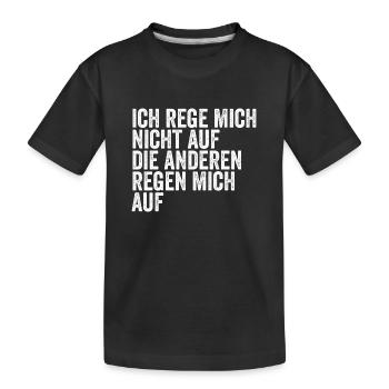 Gelassenheits-Spruch - Kinder Premium Bio T-Shirt - Schwarz - Vorne