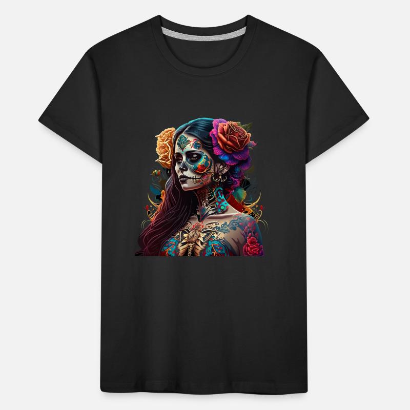 dia de muertos Kinder Premium Bio T-Shirt