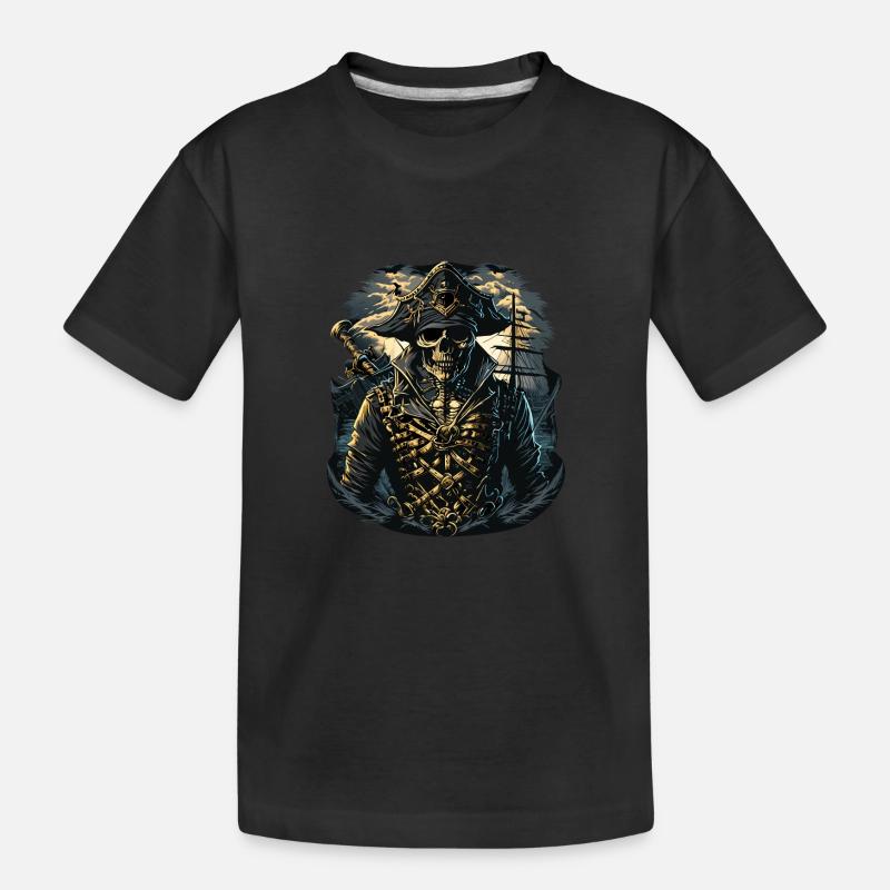 Pirate mort - T-shirt bio Premium Enfant - noir