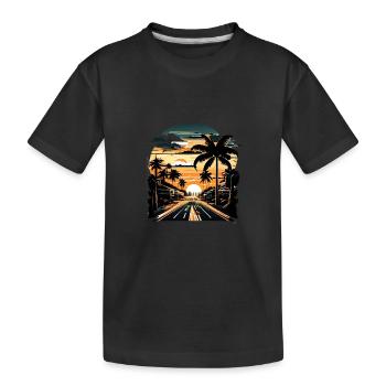 sunset - Kinder Premium Bio T-Shirt - Schwarz - Vorne
