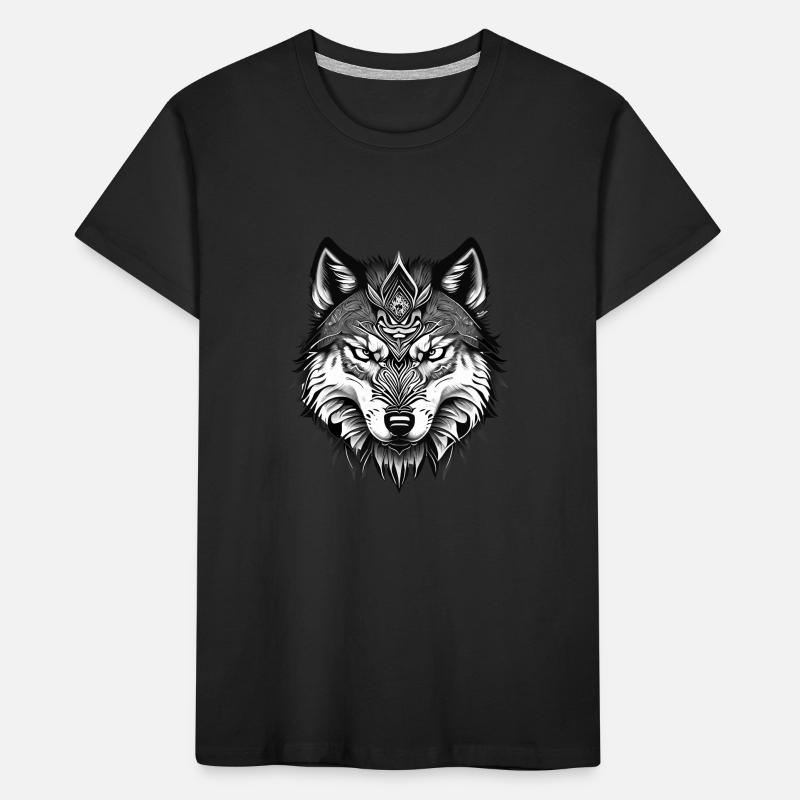 Tête de loup 2 T-shirt bio Premium Enfant