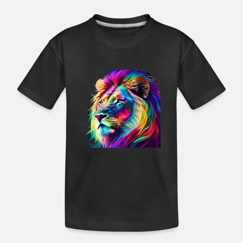 Lion Portrait - T-shirt bio Premium Enfant - noir