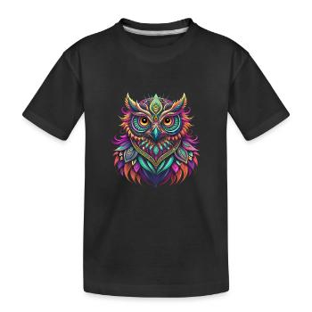 Chouette - T-shirt bio Premium Enfant - noir - Devant