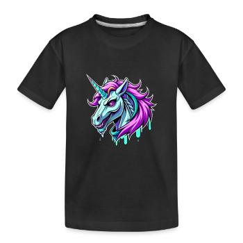 Mauvaise licorne - T-shirt bio Premium Enfant - noir - Devant