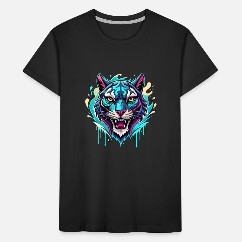 Tiger Color Splash Kids' Premium Organic T-Shirt
