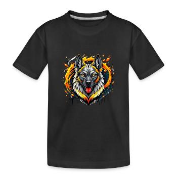 Chien de berger - T-shirt bio Premium Enfant - noir - Devant