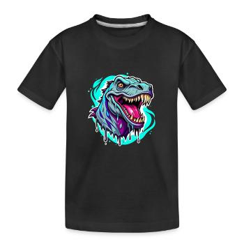 T-Rex - Kids' Premium Organic T-Shirt - black - Front