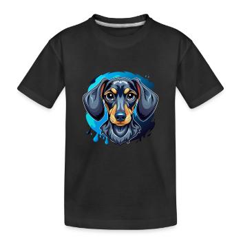 teckel - T-shirt bio Premium Enfant - noir - Devant