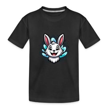 Osterhase - Kinder Premium Bio T-Shirt - Schwarz - Vorne