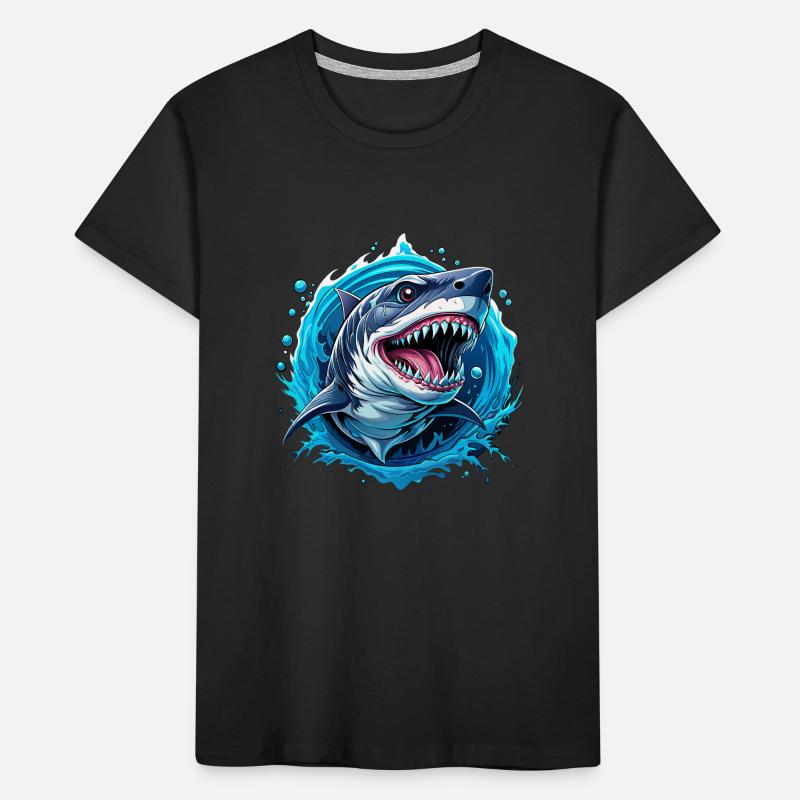 requin T-shirt bio Premium Enfant
