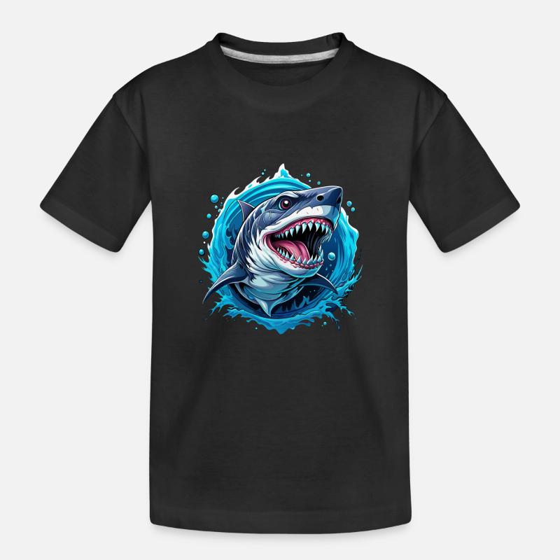 requin - T-shirt bio Premium Enfant - noir