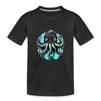 Octopus - Kids' Premium Organic T-Shirt - black - Front