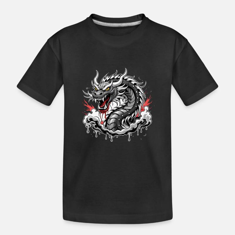 Long - Kids' Premium Organic T-Shirt - black