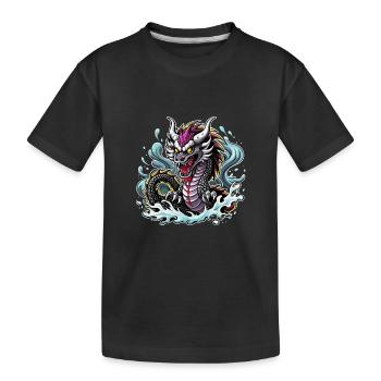 chinese dragon - Kinder Premium Bio T-Shirt - Schwarz - Vorne