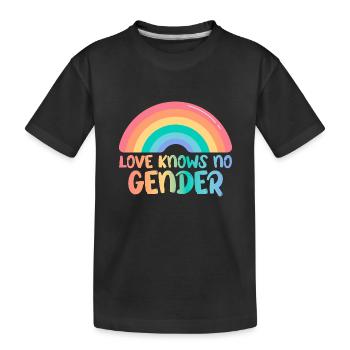 Il y a plus de 2 genres, l’amour ne connaît pas de genre - T-shirt bio Premium Enfant - noir - Devant