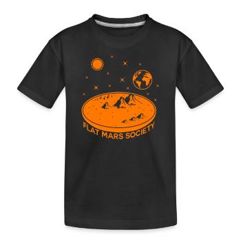 Graphique flat mars society - T-shirt bio Premium Enfant - noir - Devant