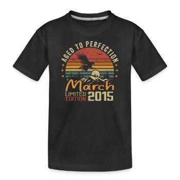 Die Legenden wurden im März 2015 geboren Vintage Retro - Kinder Premium Bio T-Shirt - Schwarz - Vorne
