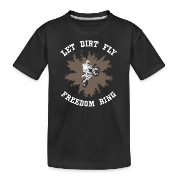Let Dirt Fly Freedom Ring Motocross - T-shirt bio Premium Enfant - noir - Devant