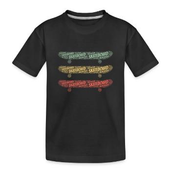 Skateboard Skater Skateboards Skateboarding - Kids' Premium Organic T-Shirt - black - Front
