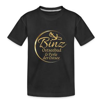 Binz - Baltic seaside resort & pearl of the Baltic Sea - Kids' Premium Organic T-Shirt - black - Front