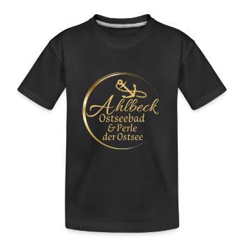 Ahlbeck - Baltic seaside resort & pearl of the Baltic Sea - Kids' Premium Organic T-Shirt - black - Front