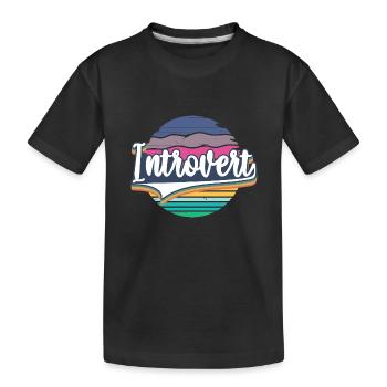 Introvertierte soziale Angststörung - Kinder Premium Bio T-Shirt - Schwarz - Vorne