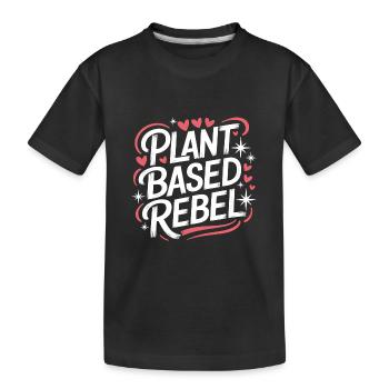 Vegetarian Vegan Veggie Vegetarian - Kids' Premium Organic T-Shirt - black - Front