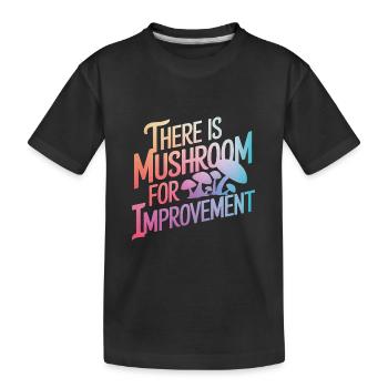 Pilz Pilze Funghi Champignon - Kinder Premium Bio T-Shirt - Schwarz - Vorne