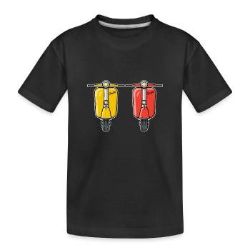 2 Scooter Scooter Scooter jaune rouge - T-shirt bio Premium Enfant - noir - Devant