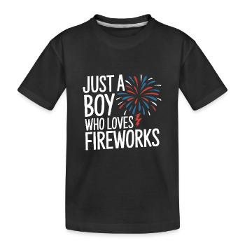Pyrotechniker Feuerwerk Pyrotechnik - Kinder Premium Bio T-Shirt - Schwarz - Vorne