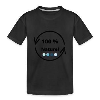 Sticker 100 % natural - T-shirt bio Premium Enfant - noir - Devant