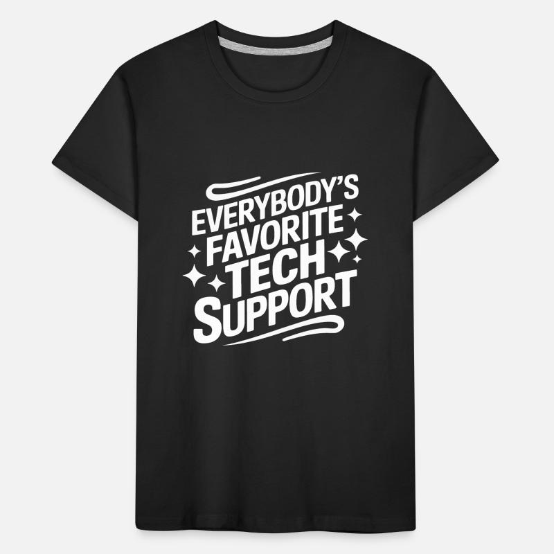 Technischer Support Computerfreak Nerd Kinder Premium Bio T-Shirt