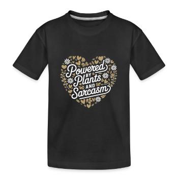 Végétarien Végétalien Végétarien Végétarien - T-shirt bio Premium Enfant - noir - Devant