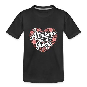 Altruisme Don désintéressé Donner d’école - T-shirt bio Premium Enfant - noir - Devant